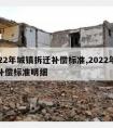 2022年城镇拆迁补偿标准,2022年拆迁补偿标准明细