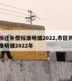 市区拆迁补偿标准明细2022,市区拆迁补偿标准明细2022年