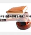 2017年拆迁补偿标准明细,2018拆迁补偿标准