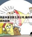 棚户区改造安置住房上市公司,棚改项目和安置房项目的区别