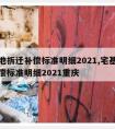 宅基地拆迁补偿标准明细2021,宅基地拆迁补偿标准明细2021重庆