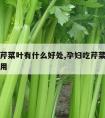 怀孕吃芹菜叶有什么好处,孕妇吃芹菜叶的功效与作用