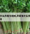 芹菜有什么作用与功效,芹菜有什么作用与功效与禁忌