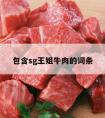 包含sg王姐牛肉的词条