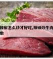 牛肉炒辣椒怎么炒才好吃,辣椒炒牛肉怎么炒好吃又嫩