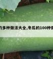 冬瓜的多种做法大全,冬瓜的100种做法大全