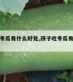 小孩吃冬瓜有什么好处,孩子吃冬瓜有什么好处