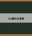 cos是什么意思