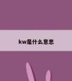 kw是什么意思