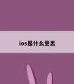 ios是什么意思