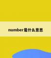 number是什么意思