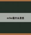 echo是什么意思