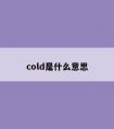 cold是什么意思