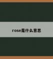 rose是什么意思