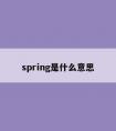 spring是什么意思