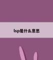 lsp是什么意思