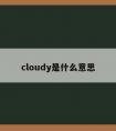 cloudy是什么意思