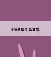 shall是什么意思