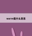 warm是什么意思