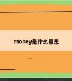 money是什么意思