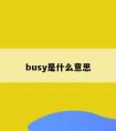 busy是什么意思