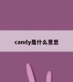 candy是什么意思