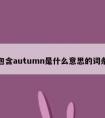 包含autumn是什么意思的词条