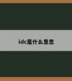 idc是什么意思