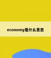 economy是什么意思