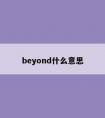 beyond什么意思