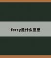 ferry是什么意思