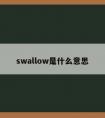 swallow是什么意思