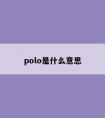 polo是什么意思