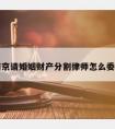 南京请婚姻财产分割律师怎么委托