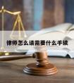 律师怎么请需要什么手续