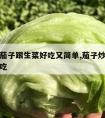 怎么炒茄子跟生菜好吃又简单,茄子炒青菜怎样炒好吃