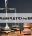 打官司想请律师,打官司为什么要请律师