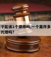 一个案子能请2个律师吗,一个案件多人一个律师可代理吗?