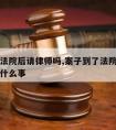 案件到法院后请律师吗,案子到了法院那律师能做些什么事