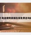 包含上海请律师离婚在线免费咨询的词条