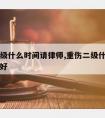 重伤二级什么时间请律师,重伤二级什么时间请律师好