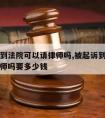 被起诉到法院可以请律师吗,被起诉到法院可以请律师吗要多少钱