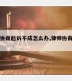 请律师协商起诉不成怎么办,律师协商还款能信吗