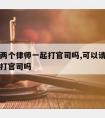 可以请两个律师一起打官司吗,可以请两个律师一起打官司吗