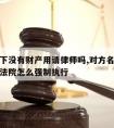 对方名下没有财产用请律师吗,对方名下什么都没有法院怎么强制执行