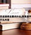 刑事案件请律师主要问什么,刑事案件请律师主要问什么内容