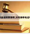 汤阴县请刑事律师,汤阴律师电话号码