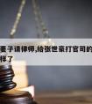 张世豪妻子请律师,给张世豪打官司的律师现在怎么样了