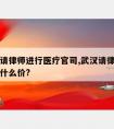 武汉如请律师进行医疗官司,武汉请律师打官司是个什么价?