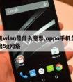 手机wlan是什么意思,oppo手机怎么开启5g网络